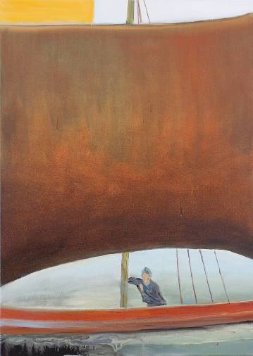 paintings, colorful, figurative, landscape, portraiture, bodies, oceans, people, sailing, transportation, brown, gold, grey, red, cotton-canvas, oil, boats, contemporary-art, danish, decorative, design, expressionism, interior, interior-design, men, modern, modern-art, nordic, scandinavien, ships, vessels, vivid, water, Buy original high quality art. Paintings, drawings, limited edition prints & posters by talented artists.